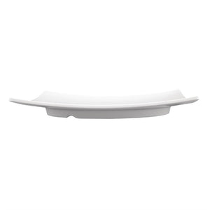 Olympia Kristallon gebogen vierkant melamine bord wit 31x31cm