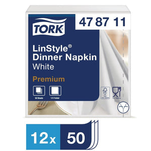Tork Linstyle dinerservetten 1/4 vouw wit 40cm (600 stuks)