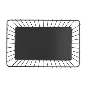 Olympia Draad Voedsel Display Dienblad Rechthoekig Zwart - 280x180x100mm
