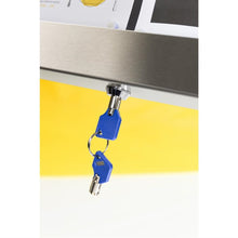 Afbeelding in Gallery-weergave laden, Securit RVS Gekleurd LED 4XA4 display met paal en voet