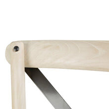 Afbeelding in Gallery-weergave laden, Bolero houten stoel met gekruiste rugleuning ecru (2 stuks)