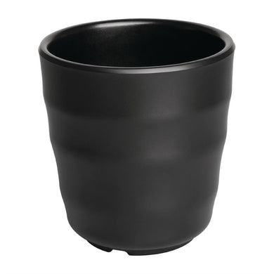 Kristallon Fusion melamine theebekers zwart 20cl (6 stuks)