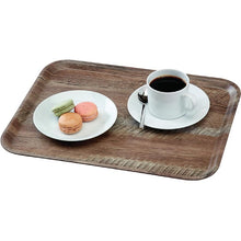 Afbeelding in Gallery-weergave laden, Cambro Madeira gelamineerd dienblad donker eiken 43cm