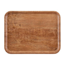 Afbeelding in Gallery-weergave laden, Cambro Madeira gelamineerd dienblad bruin olijf 43cm