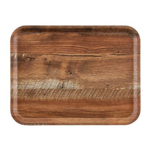 Afbeelding in Gallery-weergave laden, Cambro Madeira gelamineerd dienblad bruin eiken 46cm