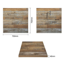 Afbeelding in Gallery-weergave laden, Bolero vierkant tafelblad Urban Dark 70cm