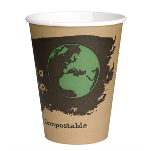 Fiesta Compostable composteerbare koffiebekers enkelwandig bruin 34cl (1000 stuks)