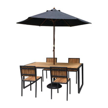 Afbeelding in Gallery-weergave laden, Bolero stalen en acaciahouten stoelen (4 stuks)