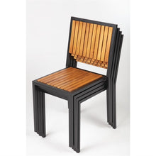 Afbeelding in Gallery-weergave laden, Bolero stalen en acaciahouten stoelen (4 stuks)