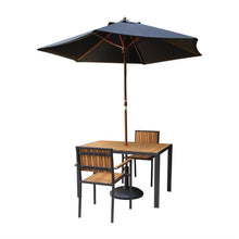 Afbeelding in Gallery-weergave laden, Bolero stalen en acaciahouten stoelen met armleuningen (4 stuks)
