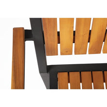 Afbeelding in Gallery-weergave laden, Bolero stalen en acaciahouten stoelen met armleuningen (4 stuks)