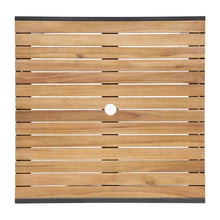 Afbeelding in Gallery-weergave laden, Bolero vierkante stalen en acaciahouten tafel 80cm