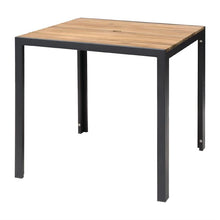 Afbeelding in Gallery-weergave laden, Bolero vierkante stalen en acaciahouten tafel 80cm