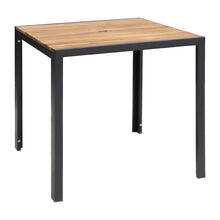 Afbeelding in Gallery-weergave laden, Bolero vierkante stalen en acaciahouten tafel 80cm