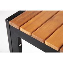 Afbeelding in Gallery-weergave laden, Bolero vierkante stalen en acaciahouten tafel 80cm