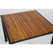 Afbeelding in Gallery-weergave laden, Bolero vierkante stalen en acaciahouten tafel 80cm