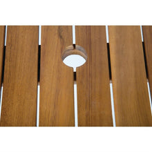 Afbeelding in Gallery-weergave laden, Bolero vierkante stalen en acaciahouten tafel 80cm