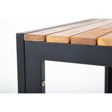 Afbeelding in Gallery-weergave laden, Bolero vierkante stalen en acaciahouten tafel 80cm