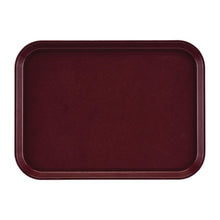 Afbeelding in Gallery-weergave laden, Cambro epictread glasvezel rechthoekig antislip dienblad bordeaux 415mm
