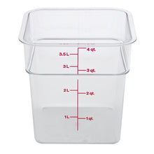 Afbeelding in Gallery-weergave laden, Cambro Camsquare vierkante polycarbonaat voedseldoos 3,8L