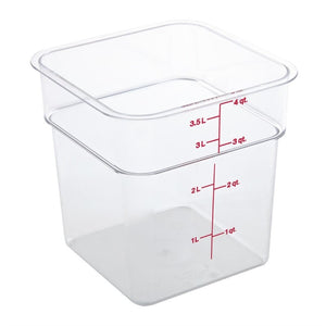 Cambro Camsquare vierkante polycarbonaat voedseldoos 3,8L