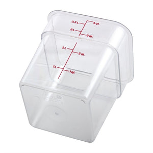 Cambro Camsquare vierkante polycarbonaat voedseldoos 3,8L