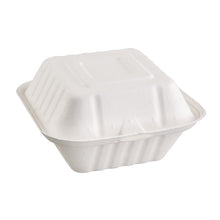 Afbeelding in Gallery-weergave laden, Fiesta Compostable bagasse hamburgerbakjes 152mm (500 stuks)