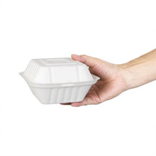 Afbeelding in Gallery-weergave laden, Fiesta Compostable bagasse hamburgerbakjes 152mm (500 stuks)