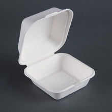 Afbeelding in Gallery-weergave laden, Fiesta Compostable bagasse hamburgerbakjes 153mm (500 stuks)