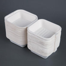 Afbeelding in Gallery-weergave laden, Fiesta Compostable bagasse hamburgerbakjes 153mm (500 stuks)
