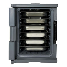 Afbeelding in Gallery-weergave laden, Vogue Thermo-Box 600 Voorlader Box Zwart Voor GN Bak Afmeting - 465X610x630mm