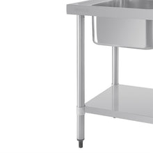 Afbeelding in Gallery-weergave laden, Vogue RVS spoeltafel dubbele spoelbak afdruiprek rechts 150x60cm