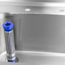 Afbeelding in Gallery-weergave laden, Vogue RVS spoeltafel dubbele spoelbak afdruiprek links en rechts 210x60cm