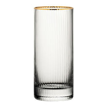 Afbeelding in Gallery-weergave laden, Utopia Hayworth Hiball-Glas Met Gouden Rand, 355ml (Pak Van 6)