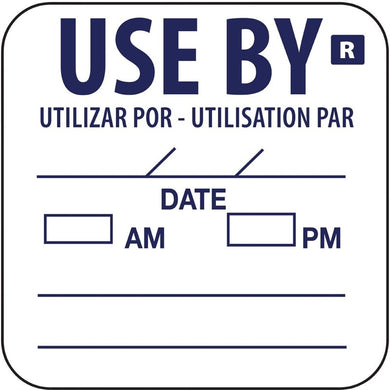 Hygiplas verwijderbare etiketten 'Use By' (1000 stuks)