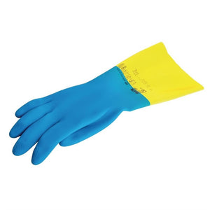 MAPA Alto 405 waterdichte heavy-duty werkhandschoenen blauw en geel - M