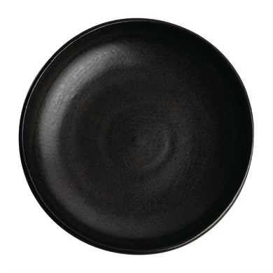 Olympia Canvas diepe coupe borden zwart 23cm (6 stuks)
