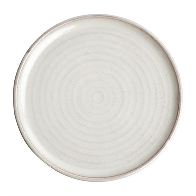 Olympia Canvas ronde borden met smalle rand wit 26,5cm (6 stuks)