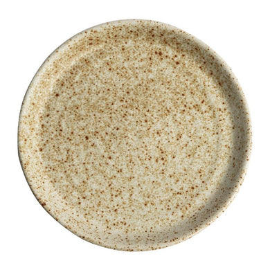 Olympia Canvas ronde borden met smalle rand créme 18cm (6 stuks)