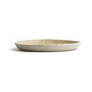 Olympia Canvas ronde borden met smalle rand créme 18cm (6 stuks)