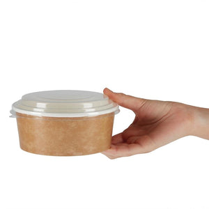 Colpac ronde kraft voedselbakjes met deksel recyclebaar 700ml (150 stuks)