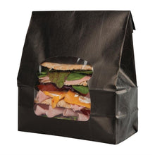 Afbeelding in Gallery-weergave laden, Colpac papieren sandwichboxen met venster recyclebaar zwart (250 stuks)