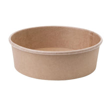 Afbeelding in Gallery-weergave laden, Fiesta Compostable ronde kraft saladeschaal 50cl (300 stuks)