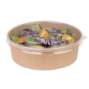 Fiesta Compostable ronde kraft saladeschaal 50cl (300 stuks)