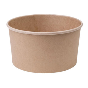 Fiesta Compostable ronde kraft saladeschaal 1L (300 stuks)