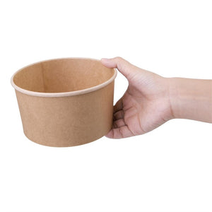 Fiesta Compostable ronde kraft saladeschaal 1L (300 stuks)