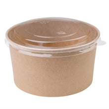 Afbeelding in Gallery-weergave laden, Fiesta Compostable ronde kraft saladeschaal 1L (300 stuks)