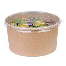 Afbeelding in Gallery-weergave laden, Fiesta Compostable ronde kraft saladeschaal 1L (300 stuks)