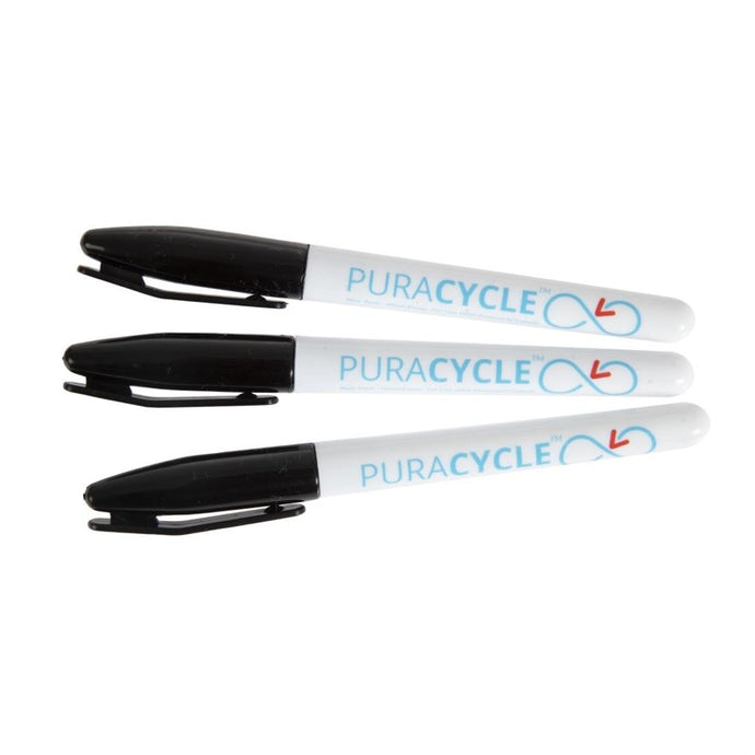 Puracycle gifvrije permanentmarkers zwart (3 stuks)