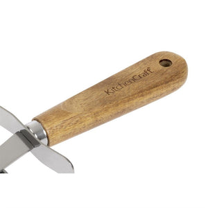 Kitchen Craft Italiaans pizzawiel met houthandvat 65mm